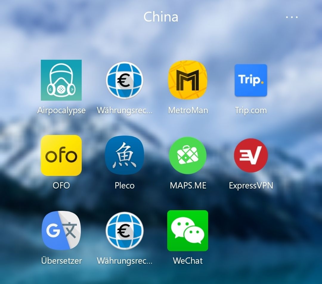 Reiseblog Apps für eine Reise nach China- Mobile Apps in China